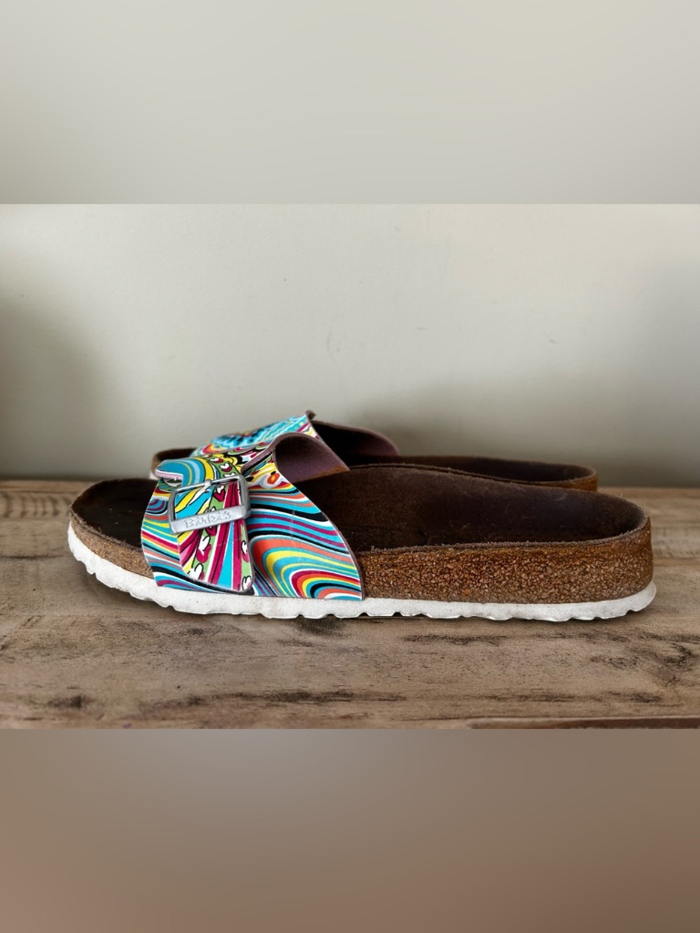 Papillio by Birkenstock Arizona African Wax Birko-Flor sandals, Sz 9